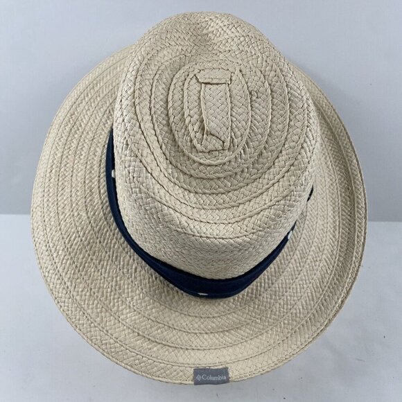 Columbia Paper Fedora Hat Women’s OS Decorative Band Wide Brim Sun Hat Hike - Picture 4 of 10